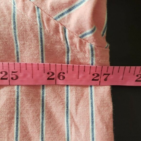 ☀ Izod Mens Pink Striped 100% Cotton Long Sleeve - Picture 4 of 6